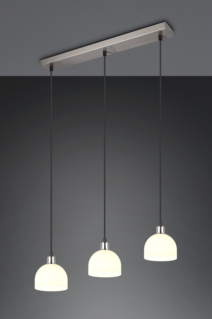 Lustra Molly, RL NOW, 60x12x150 cm, 10W, 3x E14, metal, nichel mat/alb - imagine 7